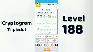 Cryptogram Tripledo Level 188 Solutions 🧩 | Logic Puzzle Game | Mini Boss