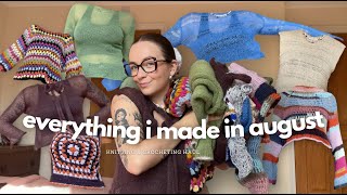 what I made in august 2023 ✨ | knit and crochet project haul