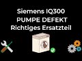 Siemens IQ300 Fehlercode E18 F18 Pumpe Defekt Ersatzteil Tauschen, Wechseln Waschmaschine