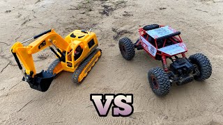 RC Rock Crawler vs JCB | Remote Control JCB | RC Car Video