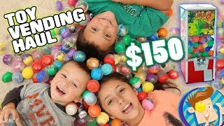 Emptying a Vending Machine w  $150 to Spend! Toy Haul + Donations FUNnel Vision Vlog