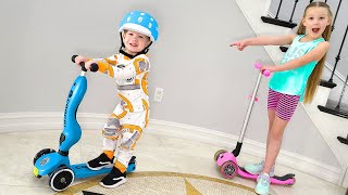 1 Year Old Rides a Scooter! Go Preston Go!!!