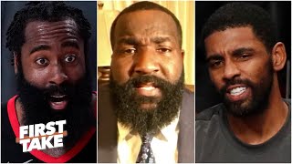 The Nets should trade Kyrie Irving to the Rockets for Harden TODAY! - Kendrick Perkins | First Take