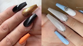 Awesome Acrylic Nails Tutorial 😱 LONG COFFIN NAILS 💅 Nail Art Designs Compilation