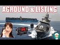 Aground and Listing VHF Communication