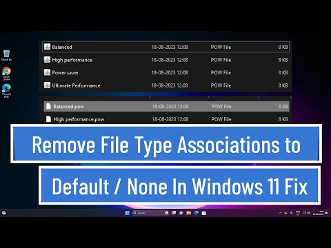 Remove Default File Type Associations/None in Windows 11 Fix