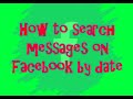 How to search messages on Facebook by date