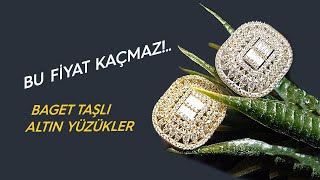 Baget Taşlı Altın Yüzükler| BİLEZİKÇİ #bagetyüzük #altıntakı #bagettaşlıaltınyüzük #kuyumcu