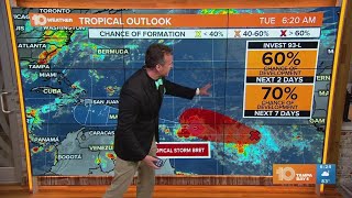Tracking the Tropics: Tropical Storm Bret expected to become hurricane in coming days | 6 a.m. Tuesd