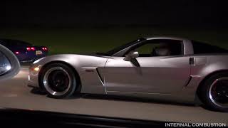 Porsche 911 Turbo VS C6 Z06 Corvette Street Race