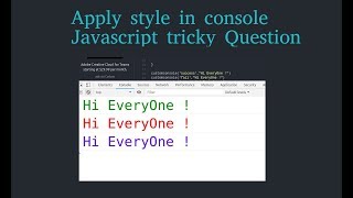 javascript tricky question #7 style for console log