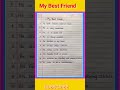 my best friend essay in english 10 line_ 10 line essay on my best friend.lucky study. english .