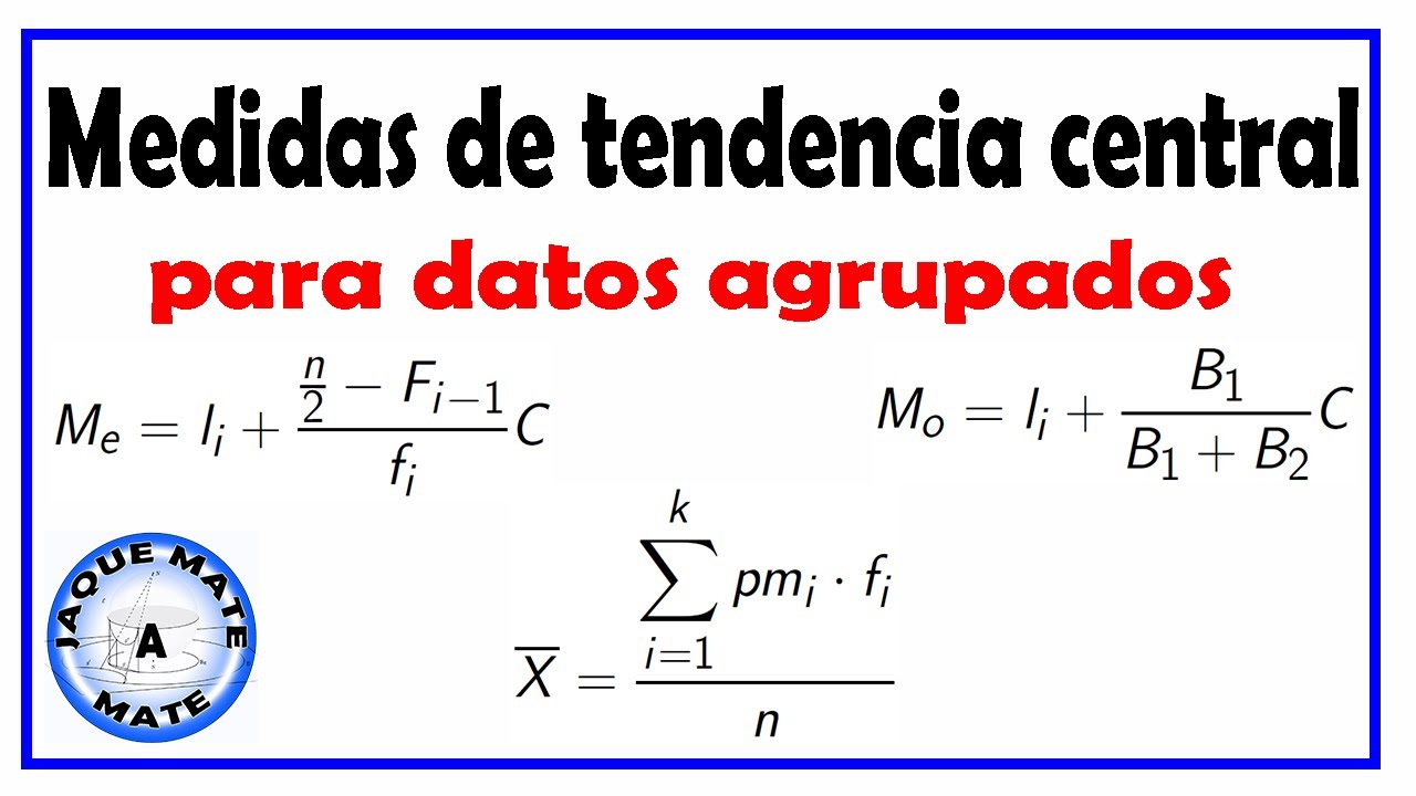 Media, Mediana Y Moda Para Datos Agrupados | Ejercicio - YouTube