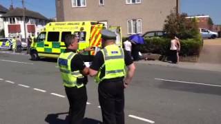 Rothwell scene after 15 year old girl struck by car 9.7.13