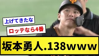 【向上確定な】坂本勇人 .138ｗｗｗｗｗｗｗｗｗｗｗ【反応集】【プロ野球反応集】【2chスレ】【1分動画】【5chスレ】