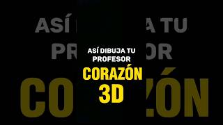 🔥 Dibujos 3D de Ilusión Optica 👉 Como Dibujar un Corazon en 3D #shorts #short #shortvideo