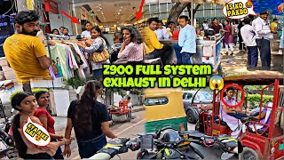 Z900 Superbike Full System Loud Exhaust In Delhi university||Traffic Police Notice Us and Make Fine?