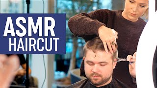 ASMR Relaxing Haircut - Professional Scissor Cut - Sleep Inducing