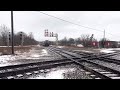 amtrak 365 blue water arriving in durand mi