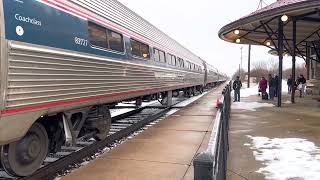 Amtrak 365 Blue Water arriving in Durand, MI