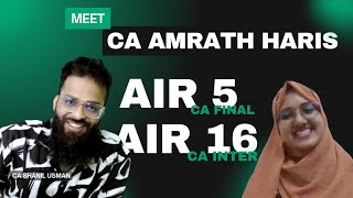 Interaction with AIR 5 CA Amrath Haris. CA Final Nov 24.