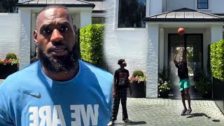 Lebron James FULL WORKOUT With Bronny & Bryce 🔥