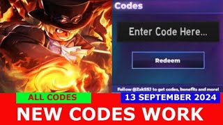 *NEW CODES SEPTEMBER 13, 2024* [FLAME V2 + ASH] Fruit Battlegrounds ROBLOX | LIMITED CODES TIME