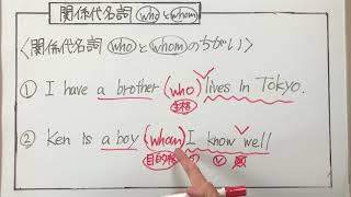 【関係代名詞】whoとwhomの違い・見きわめ方。