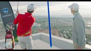 Trick Shot from MGM Grand into TopGolf Las Vegas| Bryan Bros Golf