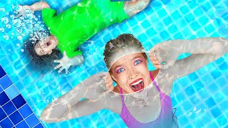 123 GO! ON VACATION || Swimming Pool Challenge! Last To Leave Pool Wins $100 000 by 123 GO! FOOD