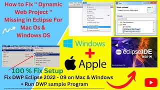 How to Fix Missing Dynamic Web Project & Create & Run in Eclipse IDE MacOS & Windows [2023] .
