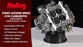 Holley Street Avenger Series 4150 Carburetor