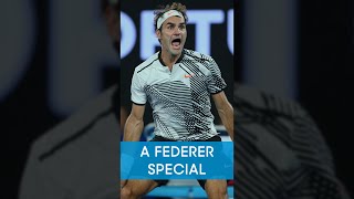 Roger Federer goes AROUND the net! 👀