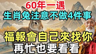 2025雙春閏年遇青蛇，60年一遇！生肖兔注意不做4件事，福報會自己來找你！再忙也要看看！#生肖#生肖運勢#命理#風水#十二生肖#一尘佛学