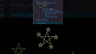 Star design in Python / Graphics and coding / Turtle drawing tutorial #programming #art #satisfying