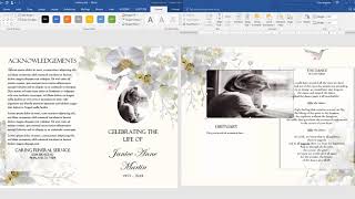 Funeral Template Tutorial MS Word 2016