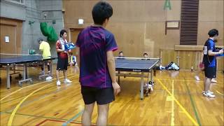 【卓球試合】vs藤井選手(ボルケーノさくらB)P4マッチin中野【卓キチちゃんねる】table tennis