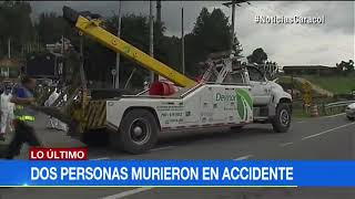 Accidente de tránsito en la vía Bogotá - Briceño dejó dos muertos