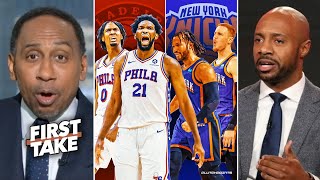 FIRST TAKE | JWill warning Stephen A. Smith's Knicks Joel Embiid & 76ers comebac