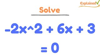 -2x^2 + 6x + 3 = 0