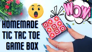 How to make tic tac toe Game at home |Cardboard game|#cardboardcraft  #boardgames #crafts
