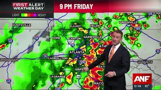 First Alert Forecast: Rain and storms likely later this afternoon and evening