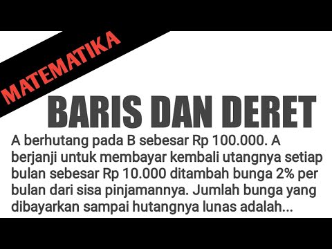 🔴[ BARIS DAN DERET ]🔴 ||A Berhutang Pada B Sebesar Rp 100.000. A ...