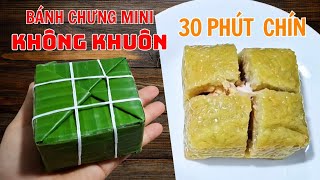 Mini Banh Chung (Vietnamese sticky rice cake) - You can eat it all in one go, more convenient tha...