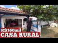 CASA RURAL COM CASA NOVA - PRONTA PRA MORAR E REPRESA - R$160mil