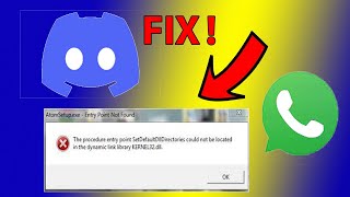How To Fix Kernel32.dll Error Discord And Whatsapp|By Gaming With Awais