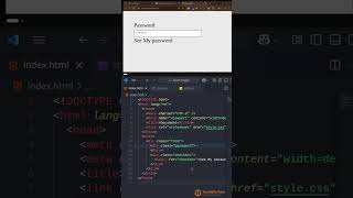 Toggle password input HTML + CSS + JAVASCRIPT