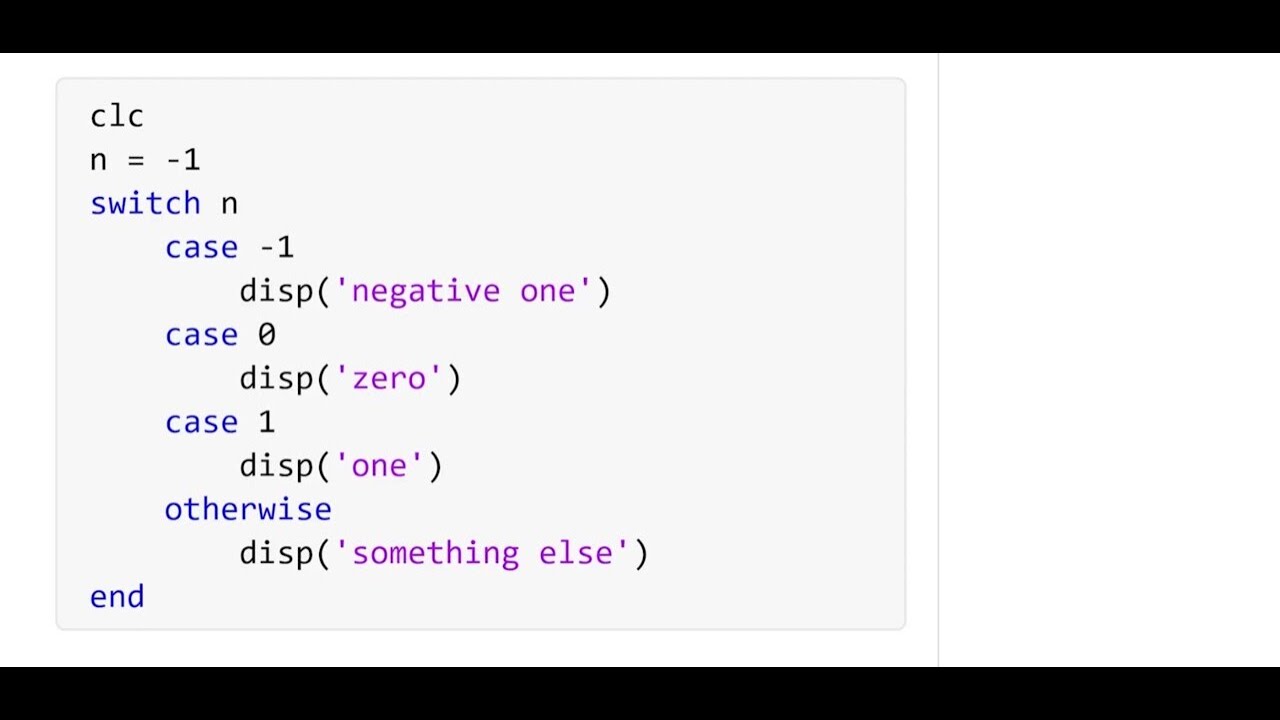 How To Use Switch Cases In MATLAB - YouTube