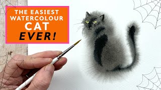 Wet on Wet Watercolour Cat - Watercolour For Beginners