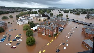 英国は今、大混乱に陥っている！ ウェールズでは、最も激しい雨が道路を川のように変えた